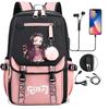 Sun Man Ghost Destroy Peripheral Backpack Large Capacity Teen Student School Bag USB Interface Computer Bag Travel Bag