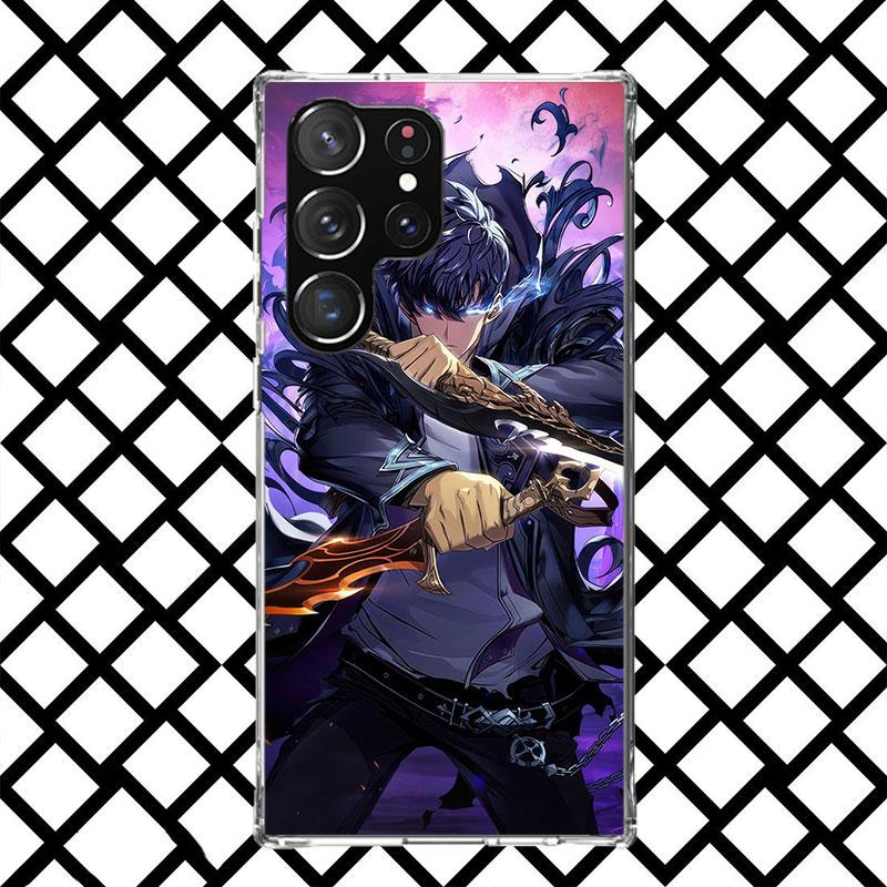 Anime S-Solos L-Levelings Handyhülle für Samsung Galaxy S26 S25 Edge S24 S23 Ultra S22 Plus S21 FE S20 + Weiche Hülle Druck Fundas