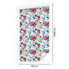 White and turquoise flowers wallpaper for living room and bedroom 50x1000