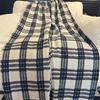 Loose Casual Long Pants Women Chic Wide Leg Pants Plaid Straight Leg Pants  Indoor Outdoor