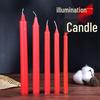 Red and White Long-Burning Smokeless Candles for Emergencies, Buddha, and Candlelight Dinners