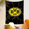 Yellow BVB 09 Logo on Dark Background Patterned tapestry home decor, suitable for bedroom and living room, gift