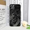 Aesthetic Stylish Cool Black Dragon Printed Phone Case for iPhone 17 16 12 11 14 13 15 Pro Max Mini XS MAX XR 7 Plus Soft Cover