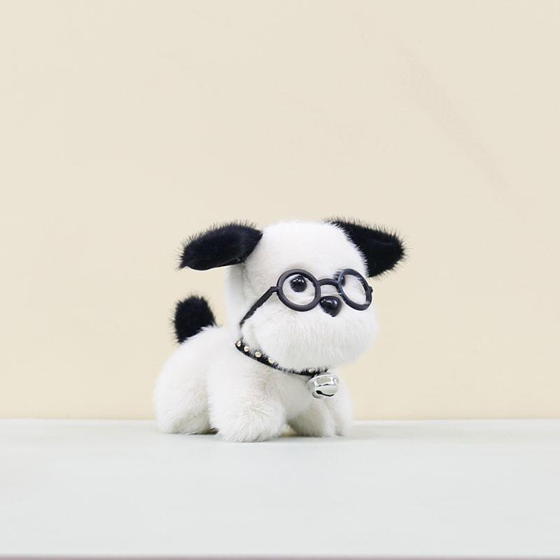 And Playful Stylish Plush Dog Keychain With Glasses Ideal For Personalizing Bags Keys And