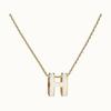 H Home Enamel Letter Necklace 18k Gold Plated Large Pendant Clavicle Chain Men Women