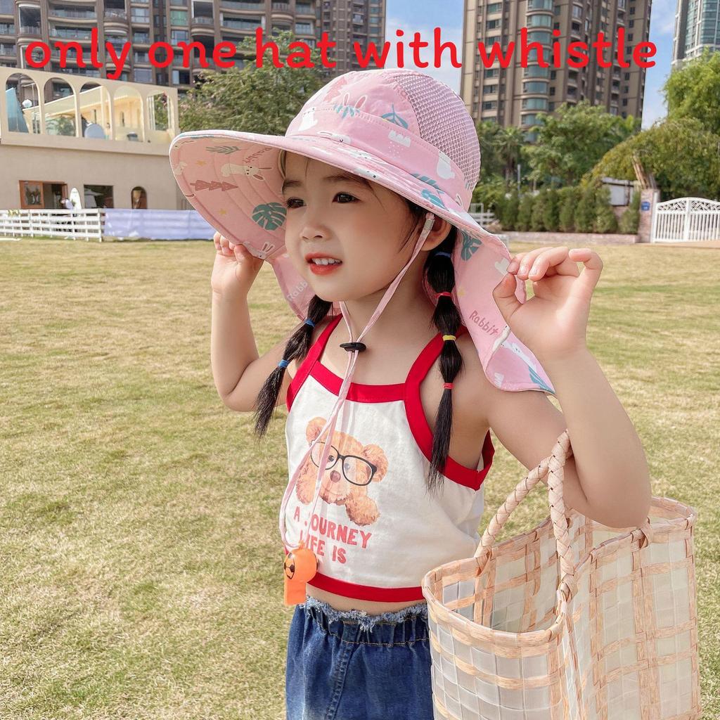 

Baby Kid Sun Hat With Wide Brim And Breathable Fabric For Summer Outdoor Play розовый