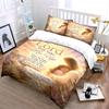 Religious Bedding Set with Psalm 27:10 Text Bedding set (1 duvet cover, 2 pillowcases, duvet not included)