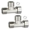 T Adapter Pipe Connector 3 Ways Valve For Diverter Bath Toilet Sprayer Shower Head Fitting Stainless Steel Three-way Water Pipe