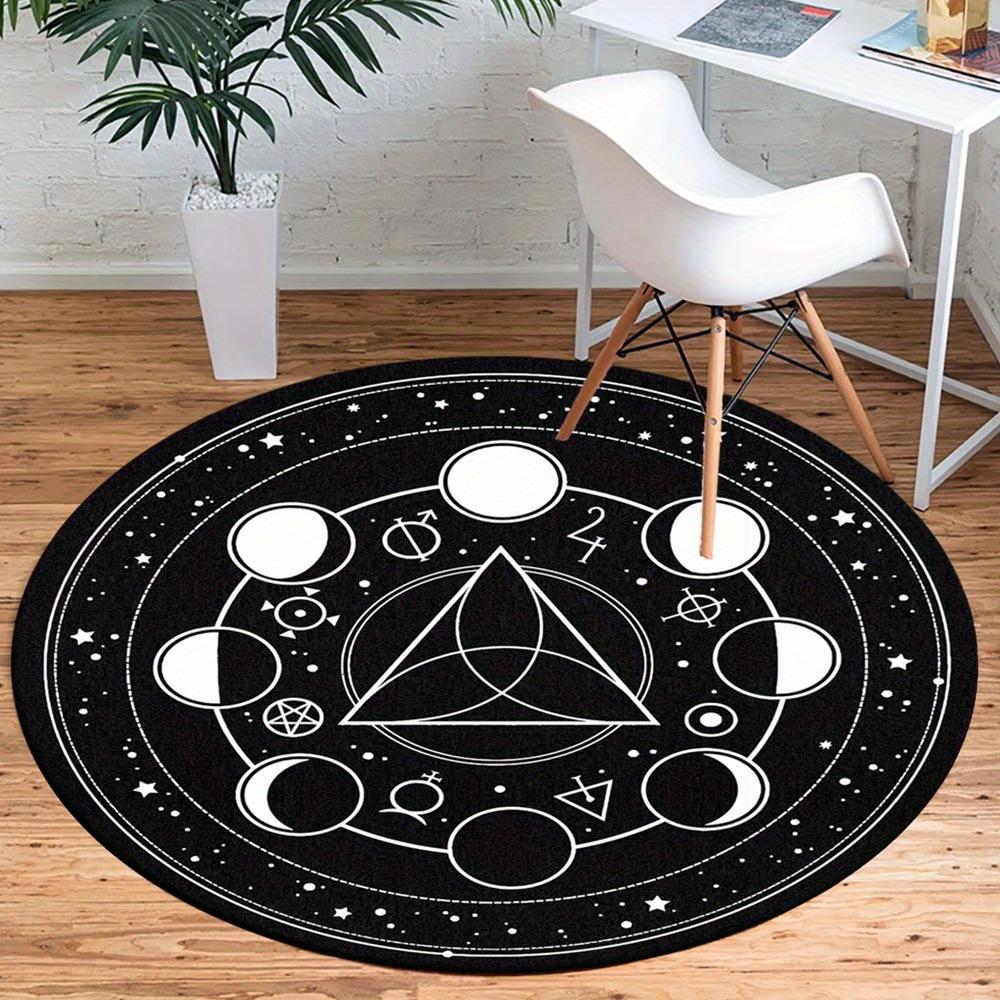 

1pc Retro 1836680359 Pattern Round Floor Mat, Non-slip for Living Room Bedroom Chair Carpets Home Decor Gifts, Home Decor Room Decor Outdoor 80cm by 80cm
