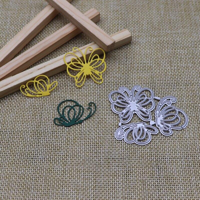 3 bucăți Butterfly Metal tăiat matrițe Șabloane pentru DIY Scrapbooking Embsing Handcraft Die Cutting