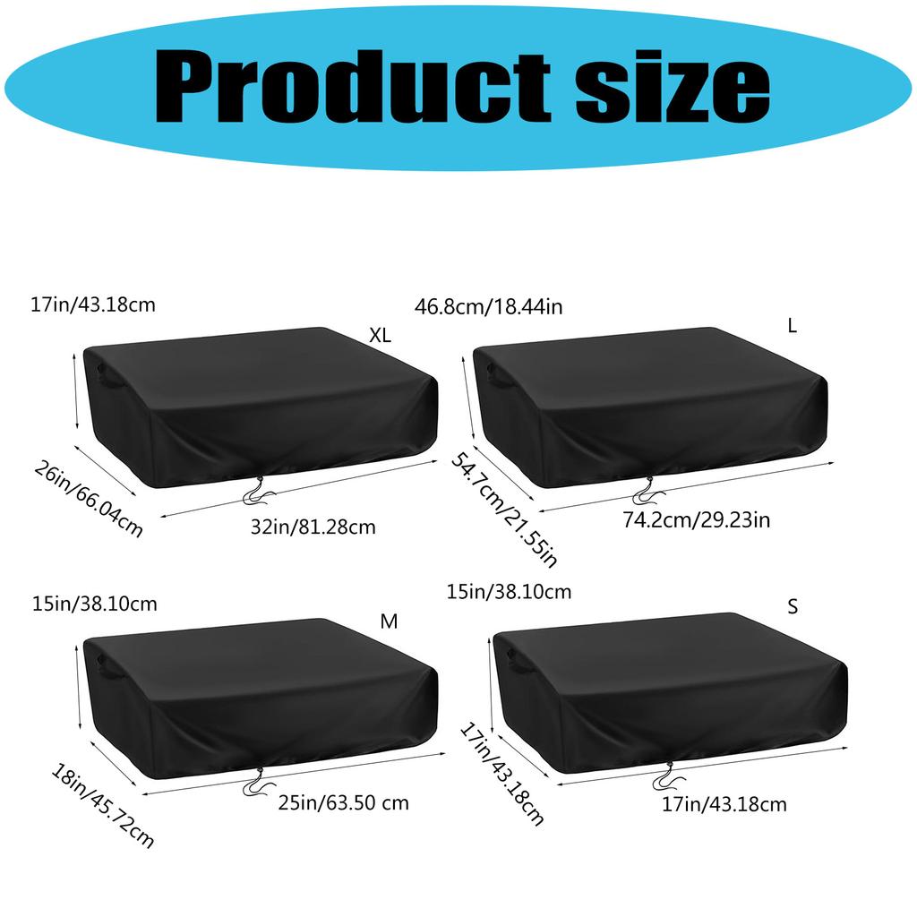 Waterproof Outdoor BBQ Grill Protector Durable 210D Fabric Universals Griddle Cover For Small Portable Grilling Machines