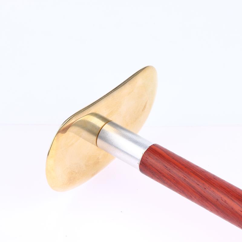 Holz & Messing Gua Sha Werkzeug - Natürliche Massage für Gesicht/Körper, Lymphdrainage, Hautpflege & Schmerzlinderung