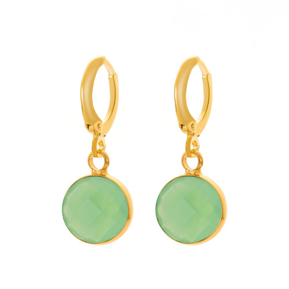 Colorful Geometric C-Shaped Earrings: Fashionable European and American Design for Women