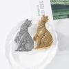 Vintage Cat Brooches For Women Unisex National Style Cat Pet Animal Party Casual Brooch Pin Gifts