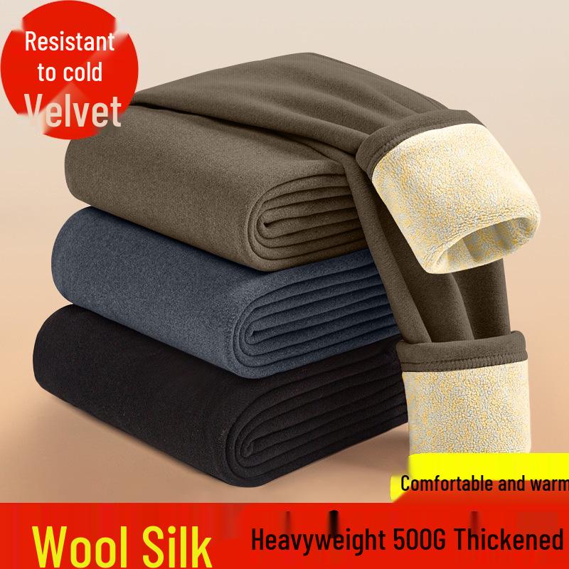 

Women s Heavyweight 500g Stretchy Warm Pants - Wear-resistant, Anti-pilling, Comfortable Autumn/Winter Trousers for Daily Use. XL (105-120)