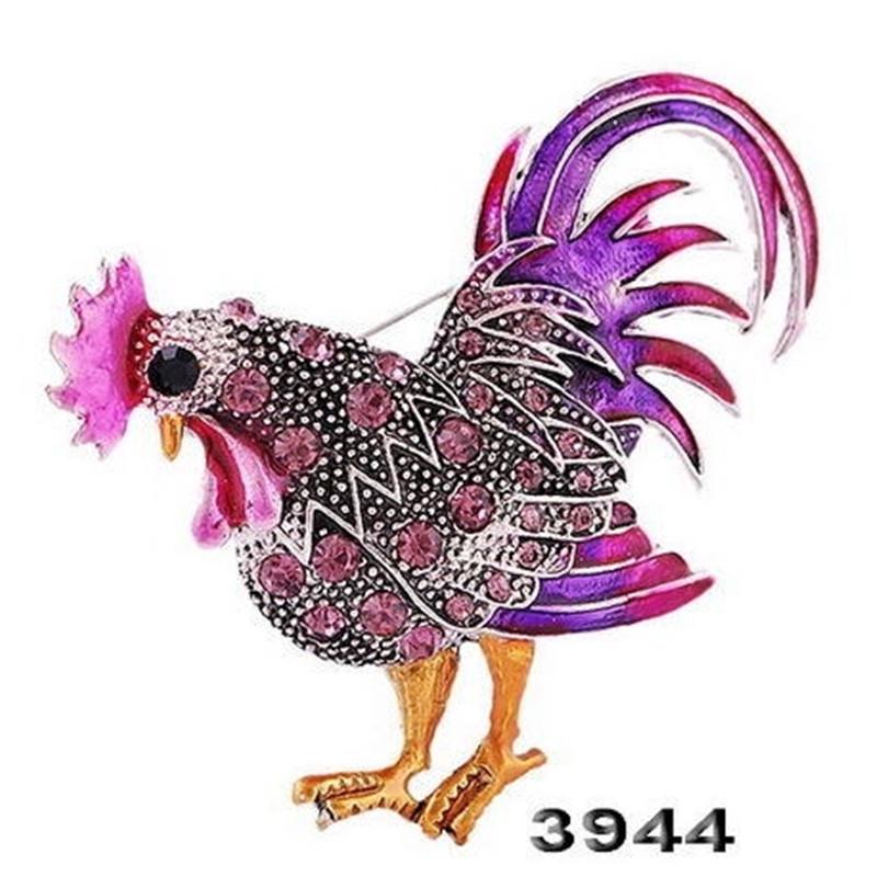 Personalized Vintage Rooster Brooch Animal Cartoon Brooch  Clothing Pin Accessories.