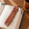 Rosewood Bookmark Wooden Cartoon Cat Bookmarks for Book Lovers, Natural Wood Marker, Cute Unique Texture Kitten Art Craft Bookmark, Vintage Gift Women