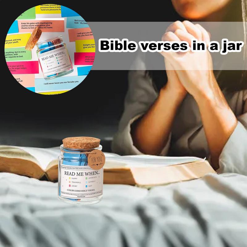 Barattolo Versetti Biblici Versetti Ispiratori Bottiglia di Vetro per Preghiere Scritture Motivazionali Quotidiane Barattolo di Preghiera per Celebrazioni Religiose