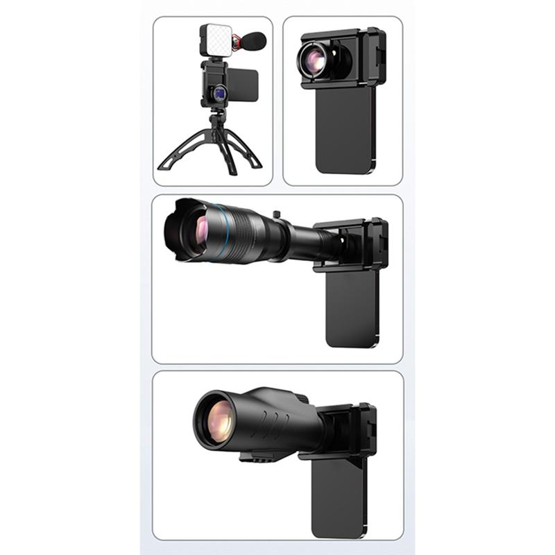 

A23I-Cell Phone Universal Thread A Stretch Clip Telescope Double Hole Clip 1/4 Screw Stretch Clip Mobile Phone Holder Stretch Cl чорний