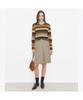 Tolibeochi Merino Wool Turtleneck - Sage Grey Wide Stripe - Sage Grey Wide Stripe