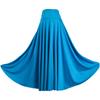 Womens Solid Color Ruffle Skirt High Waist Elastic Waistband Dance Skirt Ballroom Dance Stage Performance Practice Costume