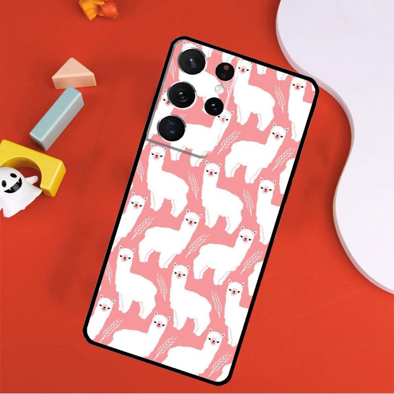 alpaca Llama Phone Case For Samsung Galaxy S25 Ultra S24 Ultra S9 S10 S20 S21 S22 S23 Plus S24 FE Cover