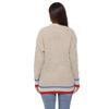 Autumn and Winter Women's Thickened Cardigan Colour Blocking Pockets Single-breasted V-neck Casual Jumper