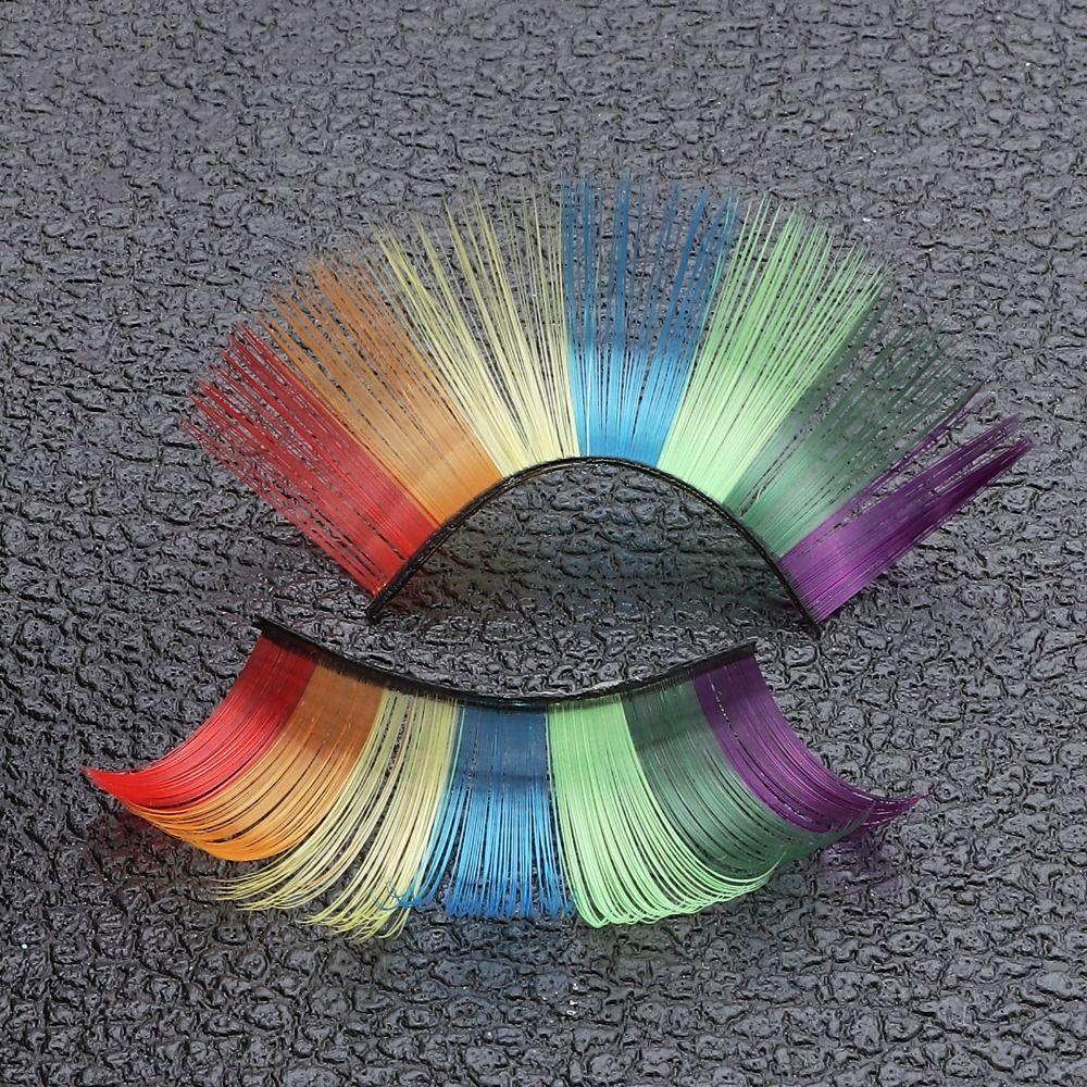 Fluffy Colored Lashes Natural Look Eyelashes Fake Eyelashes  for Christmas Cosplay Costume