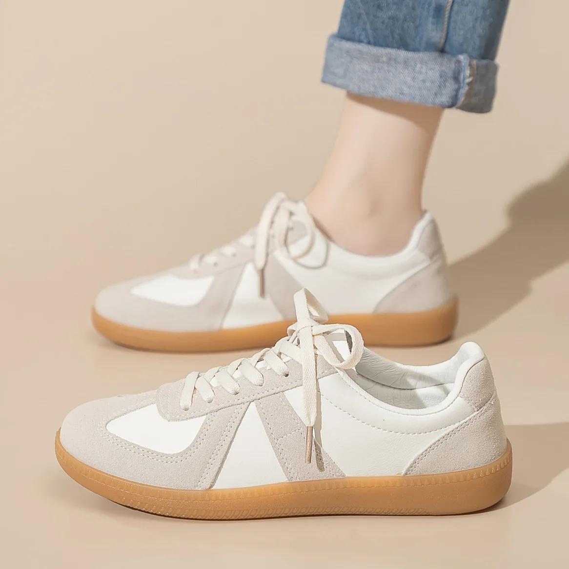 

Новая пара плоских женских кроссовок Casual Universal White Shoes Fashion нескользящие женские кроссовки Retro Comfort Sneakers Zapatos Mujer 35
