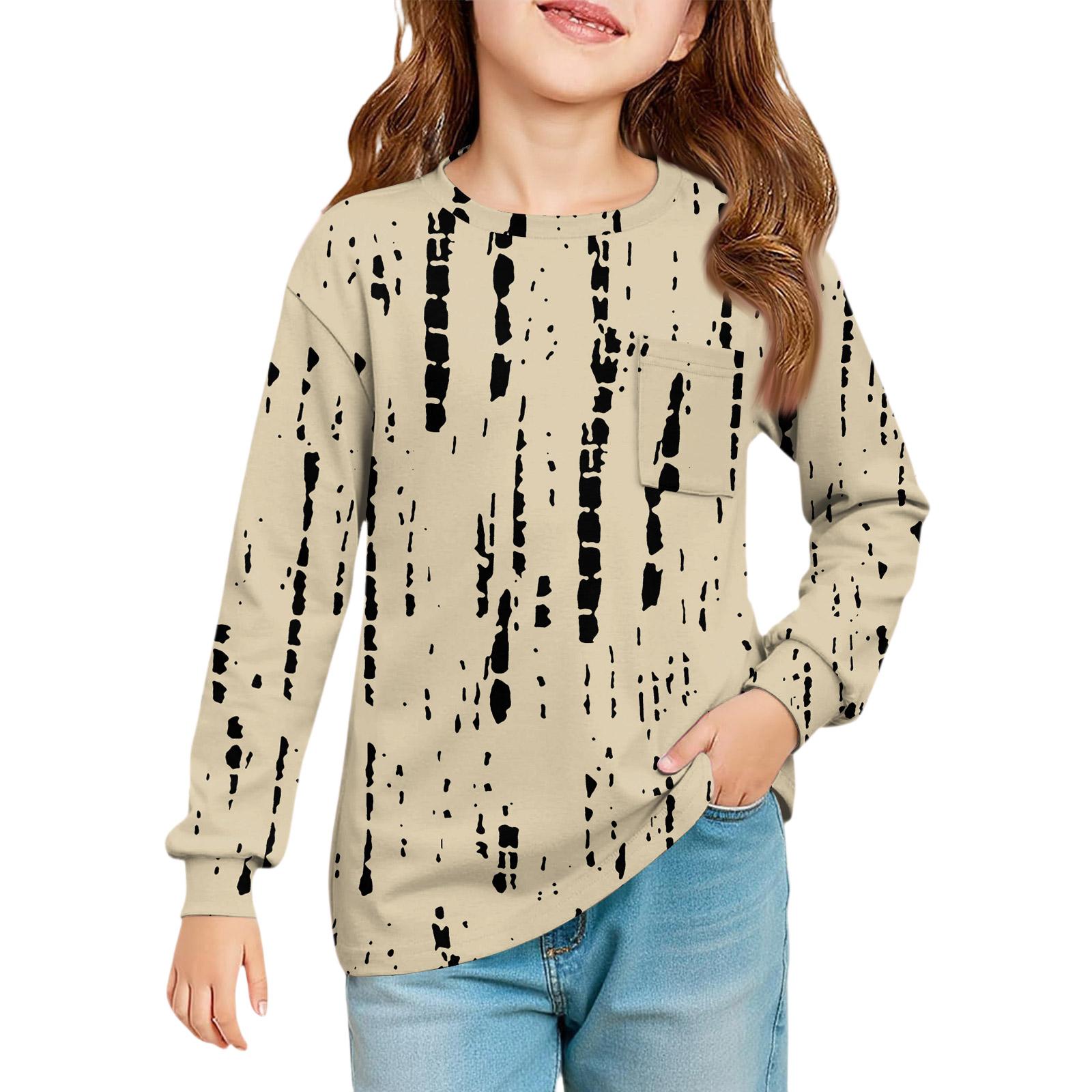 

Блузка для девочек с длинным рукавом - Туника с мягкой талией и круглым вырезом 100