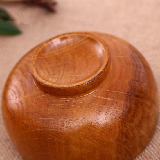 Přírodní kulaté salátové nudle Dřevěná mísa na polévku Ruční výroba rýže Držák odolný proti nárazům