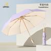 Umbrella Large Thickened Weather and Rain Sunscreen UV Protection Folded Titanium Silver Parasol Double Layer Umbrella Wholesale