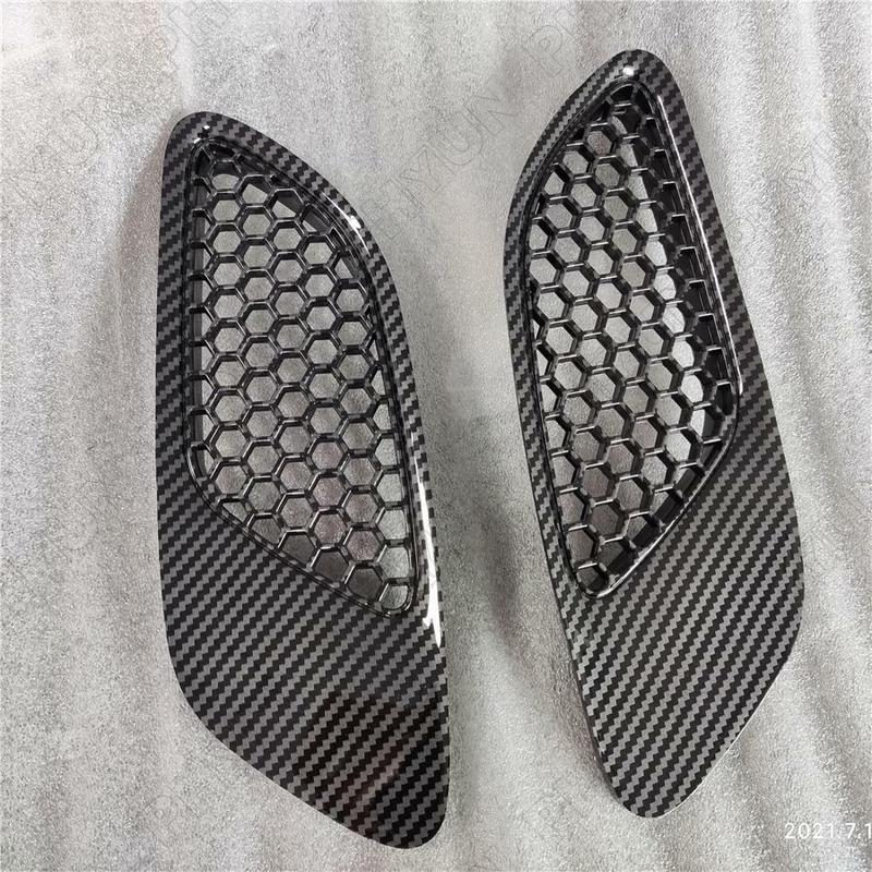 2PCS Carbon Fiber Look Engine Front Bonnet Hood Vent Air Intake Cover Fit for BMW E90 E91 E92 E93 M3 Type 2007-2011 2012 2013