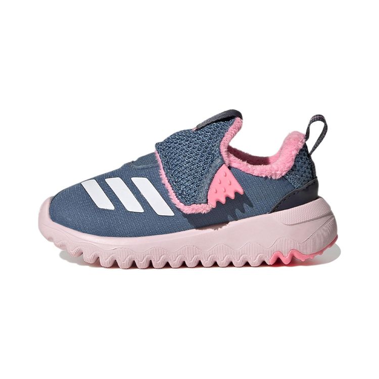 Adidas Suru365 Fleece Comfortable Durable Low-Top Walking Shoes Baby Shoes Blue Pink GY6677
