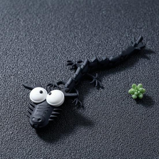 3D-gedruckte Cartoon-Drachenfigur, Drachen-Ornament mit großen Augen und beweglichen Gelenken, Drachen-Fidget-Spielzeug zur Stressbewältigung für Zuhause und Büro