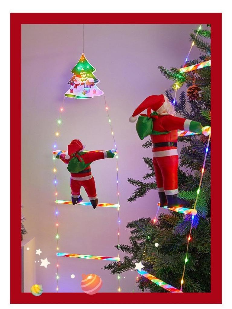 Waterproof LED Outdoor Christmas Ladder Lights for Festive Courtyard Decoration