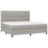 VidaXL Sommier à Lattes de Lit avec Matelas et LED, Lit Rembourré avec Tête de Lit, Lit Double, Lit Adulte de Chambre, 3135141