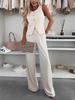 2025 Women's Elegant V-neck Vest & Long Pants Set