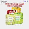 5 Stück SADOER Frucht-Gesichtsmaske, feuchtigkeitsspendende Gesichtsmaske, Hautpflegeprodukt