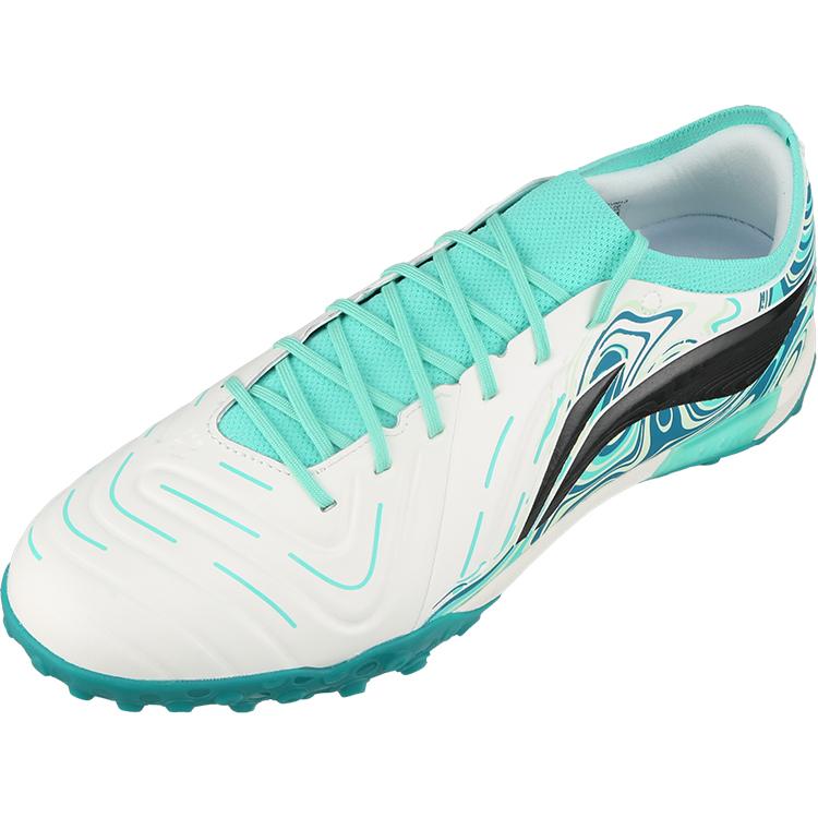 Li Ning Jin 2 Pro Comfortable Fashion TF (Rubber Studs) Artificial Turf Non-Slip Wear-Resistant Soccer Shoes Unisex Soccer Shoes White Green YSTV001-3