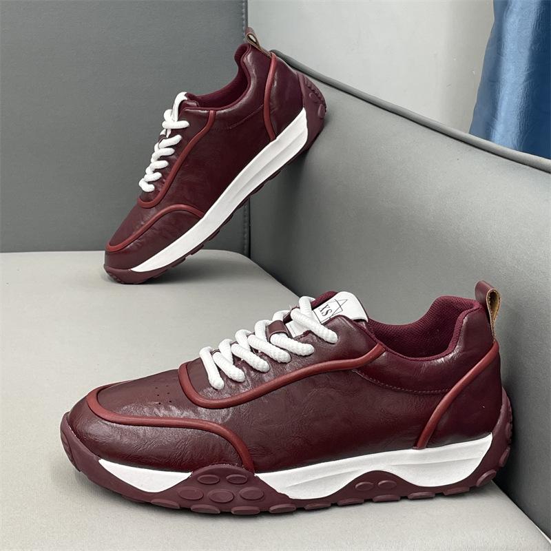 Autumn New Trendy Leather Soft-soled Breathable Shoes Sports and Leisure Shoes Xs
