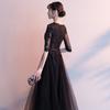 Temperament Evening Dress Women's 1011 Autumn and Summer New Banquet Elegant Long Black Celebrity Annual Meeting Skinny Dress Dress