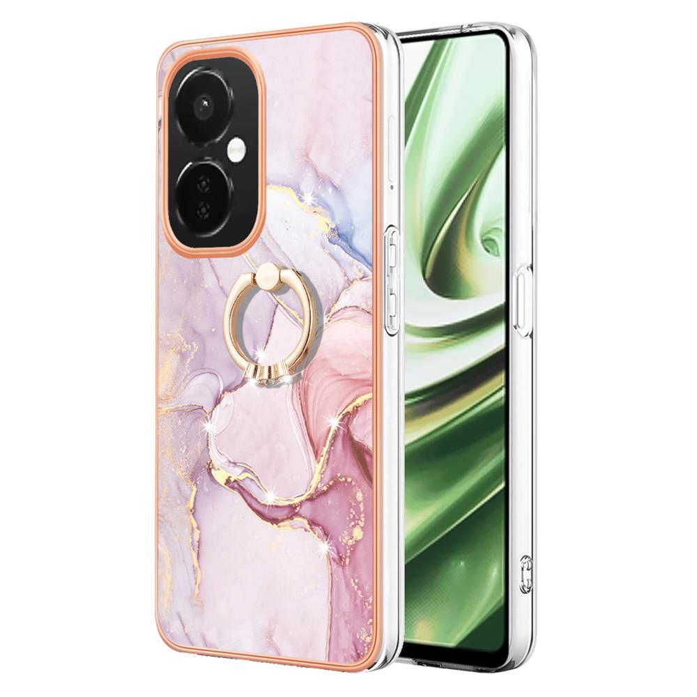 For OnePlus Nord CE3 5G/CE 3 Lite 5G/Nord N30 5G Case with Ring Kickstand Marble Pattern Electroplating TPU Back Cover