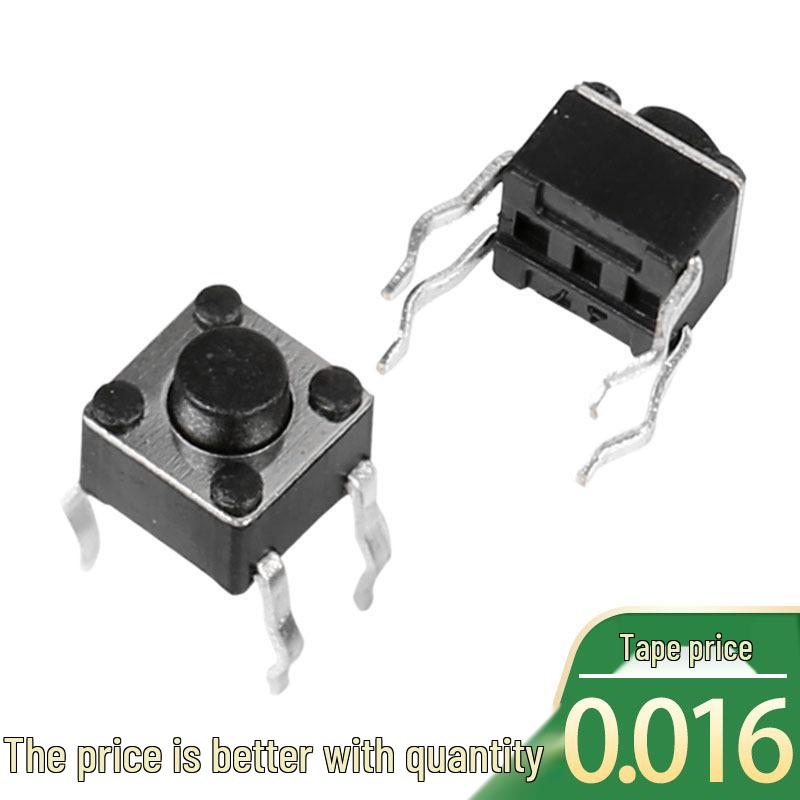 

6x6 Tactile Switch Set: Pin Sizes 8mm, 5mm, 4.3mm, 10mm 8.5mm Vertical Press Plug-in 260g Bag