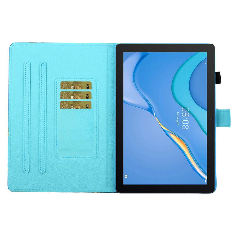 

For Samsung Galaxy Tab A9+ Case Pattern Printing Tablet Cover with Card Holder Butterfly