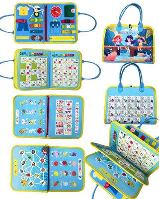 [Marca Exclusiva de Amazon] Juguete de Tablero de Actividades Montessori con Tabla Hiragana, Educación en Inglés para Niñas y Niños, Edades 1, 2, 3, 4, 5 y 6, Punta de los Dedos