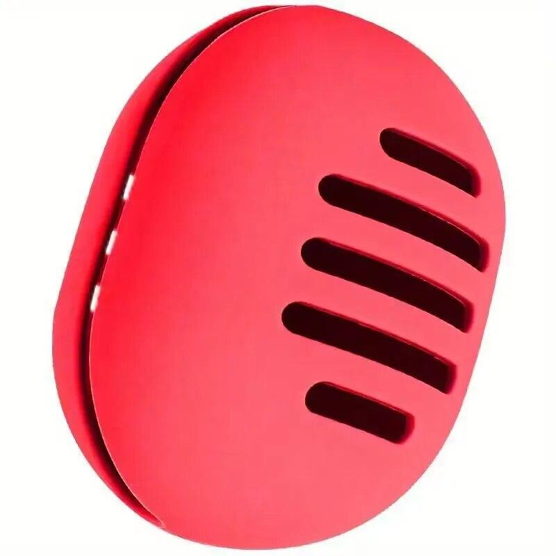 

Держатель для губки для макияжа, силиконовый чехол для хранения красоты с несколькими отверстиями, переносной косметический держатель для пуховок, коробка красный