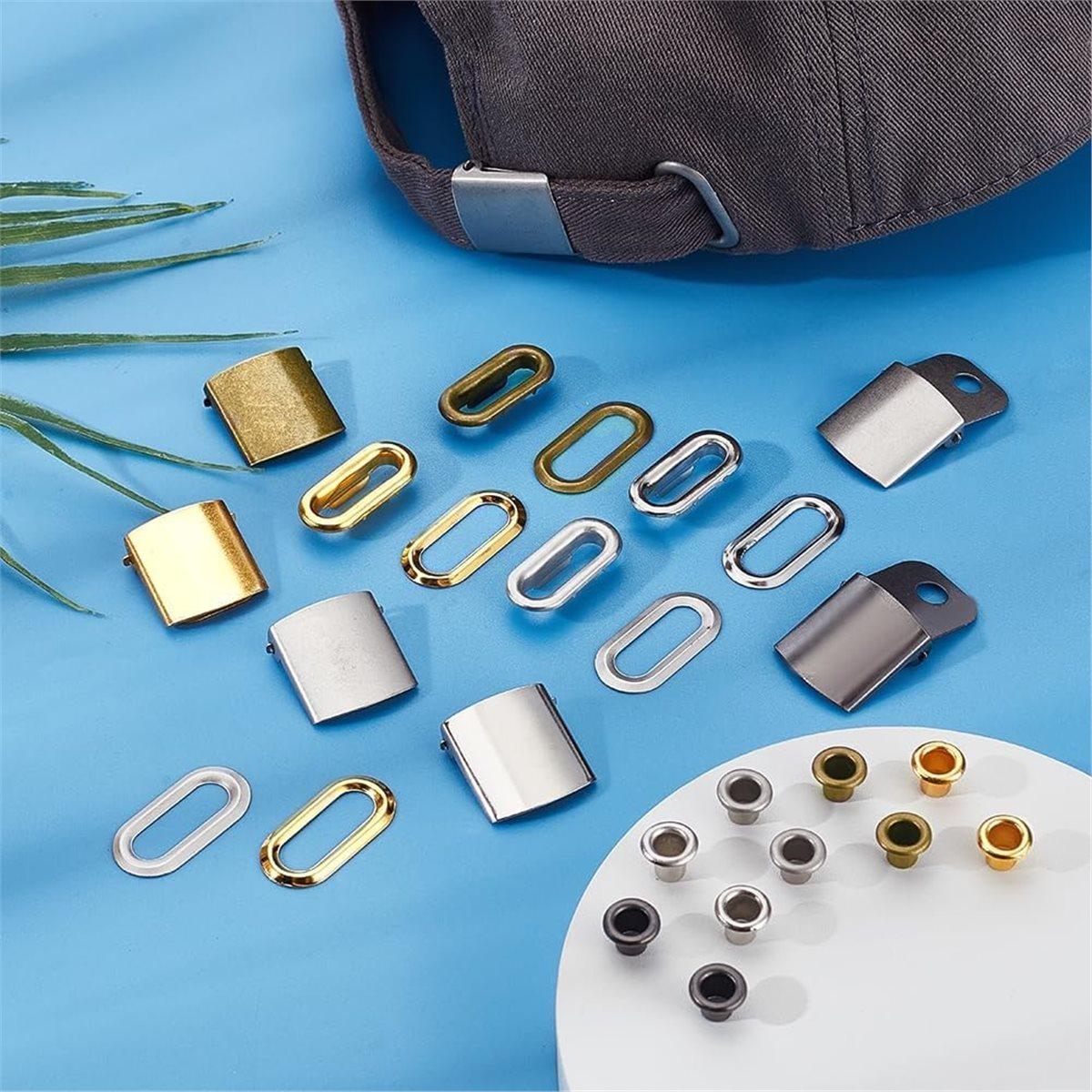 

40 Set 5 Colors Stainless Steel Cap Buckle Adjustment Hat Cap Clip Buckle Closures for Hats Backpack Bag Straps Repair China Mainland