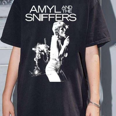 NOWA Czarna koszulka zespołu Amyl and the Sniffers Unisex S-5XL 1F1813