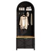 Multifunctional Coat Cabinet with Shoe Rack, Shelf & Hooks – Hall Tree for Entryway, Durable MDF Body, Modern Design, Sturdy Iron Legs, Storage